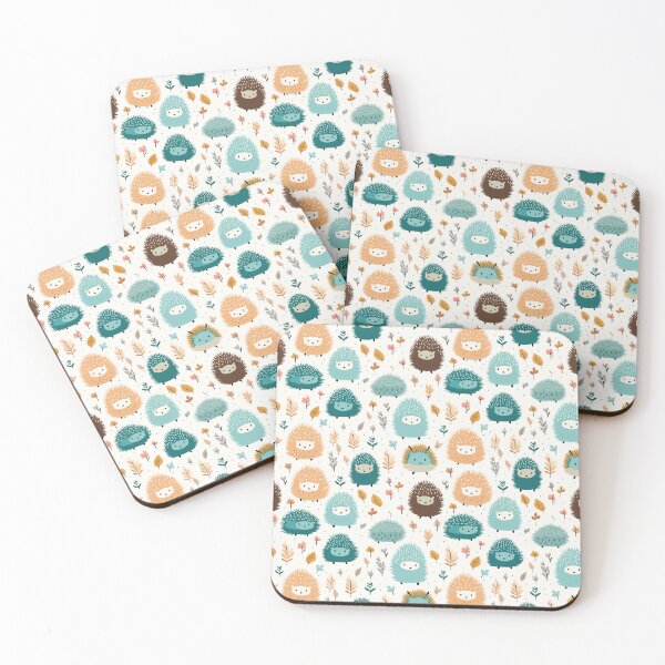 Item preview, Hedgehog Cute Seamless Patterns 1 designed and sold by ThaNiyom.