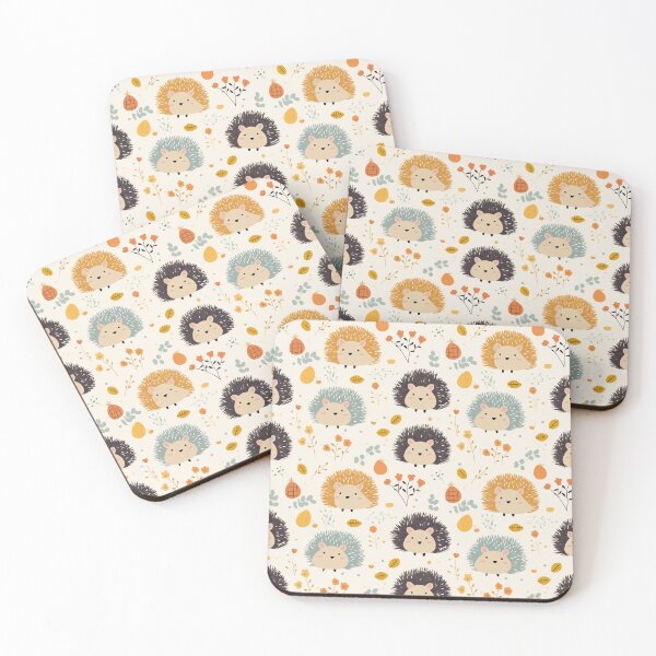 Item preview, Hedgehog Cute Seamless Patterns 3 designed and sold by ThaNiyom.