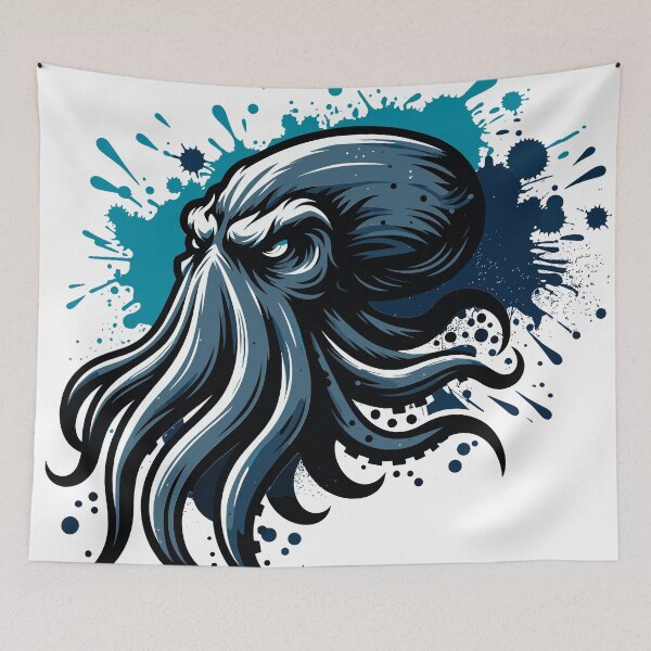 Item preview, Tentacles of the Deep - Oceanic Splatter Art designed and sold by RyanBelandres.