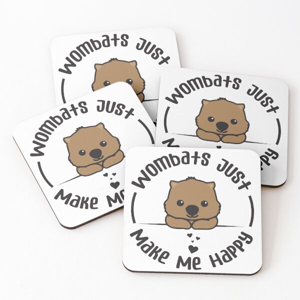 Item preview, Australia Cute Baby Kawaii Wombat Gift For Animal Lovers - Wombats Just Make Me Happy designed and sold by MiArtico.