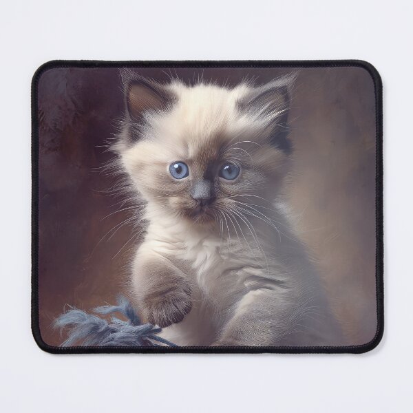 Item preview, Siamese Kitten Playing with Yarn designed and sold by Elisabeth Lucas.