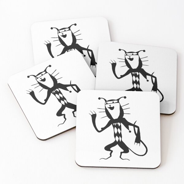 Item preview, Dancing Cat Silhouette in Black and White designed and sold by GorinART.