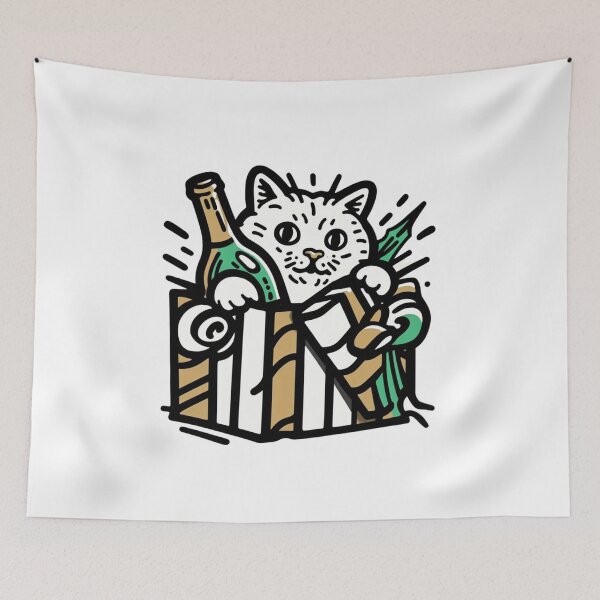 Item preview, Cat Christmas Gift Box Cat Cult Playful Cat designed and sold by sharon1210.
