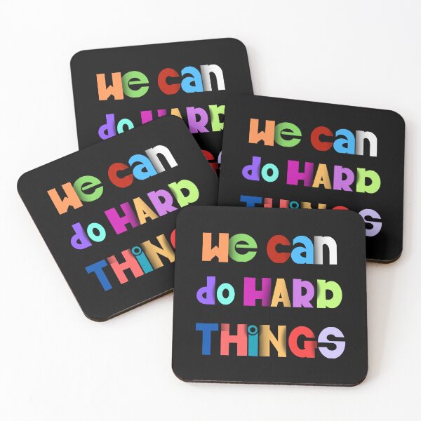Item preview, We Can Do Hard Things Groovy Retro designed and sold by CasmariaOnlineShop -.