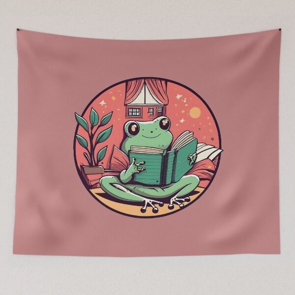Item preview, Cozy Reading Frog designed and sold by slicksquid.