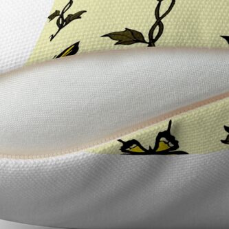 Alternate view of Yellow Butterflies & Flowers - Art Nouveau Floor Pillow