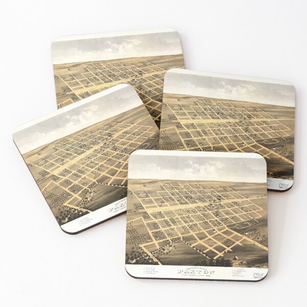 Item preview, Aerial View of Paxton, Illinois (1869) designed and sold by allhistory.