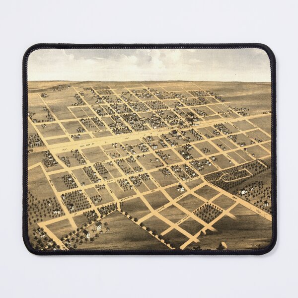 Item preview, Aerial View of Paxton, Illinois (1869) designed and sold by allhistory.