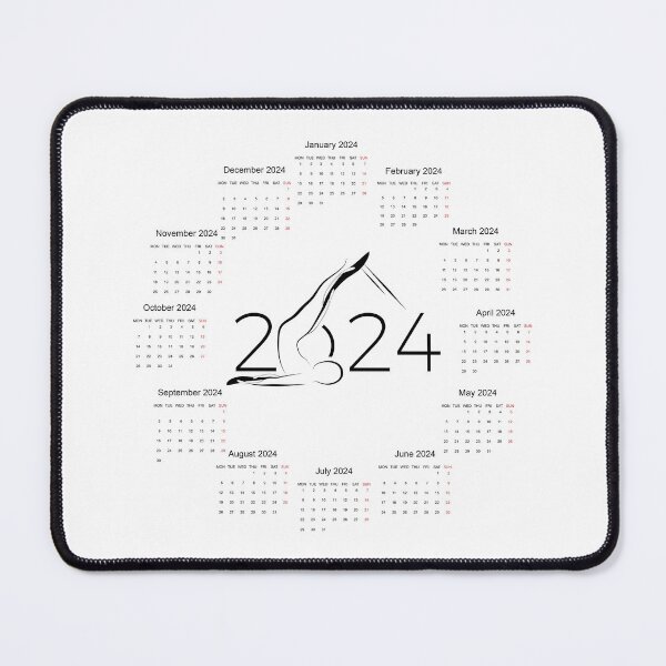 Item preview, Round pilates calendar 2024 designed and sold by sashica.