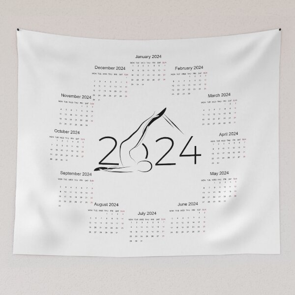 Item preview, Round pilates calendar 2024 designed and sold by sashica.