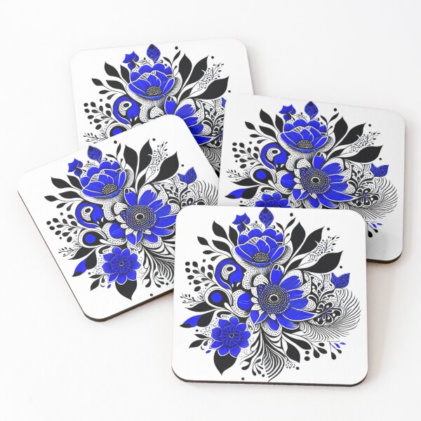 Item preview, Blue Flowers Leaves Abstract designed and sold by Oleg777999.