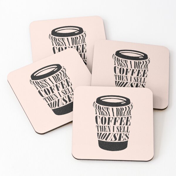 Item preview, First I Drink Coffee Then I Sell Houses Funny Real Estate Agent Life designed and sold by NovaPixelArtCo.