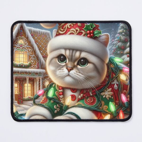 Item preview, Christmas Burmilla Cat In A Winter Wonderland designed and sold by ZenEverAI.