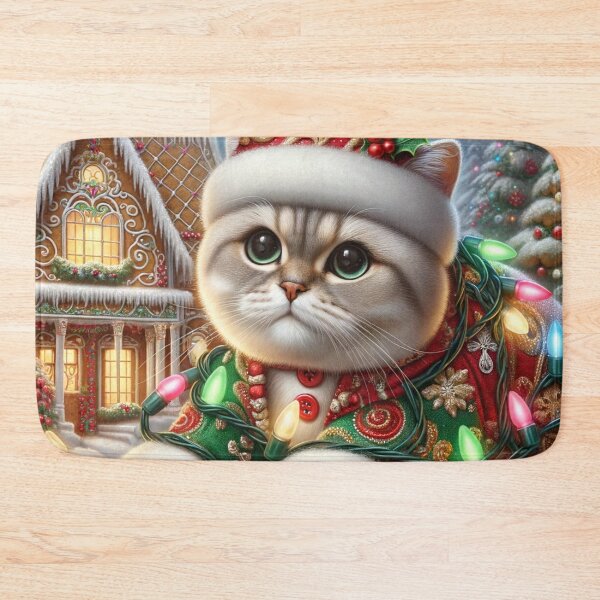 Item preview, Christmas Burmilla Cat In A Winter Wonderland designed and sold by ZenEverAI.