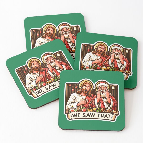 Item preview, WE SAW THAT meme JESUS Santa Claus Xmas Party designed and sold by plushism.