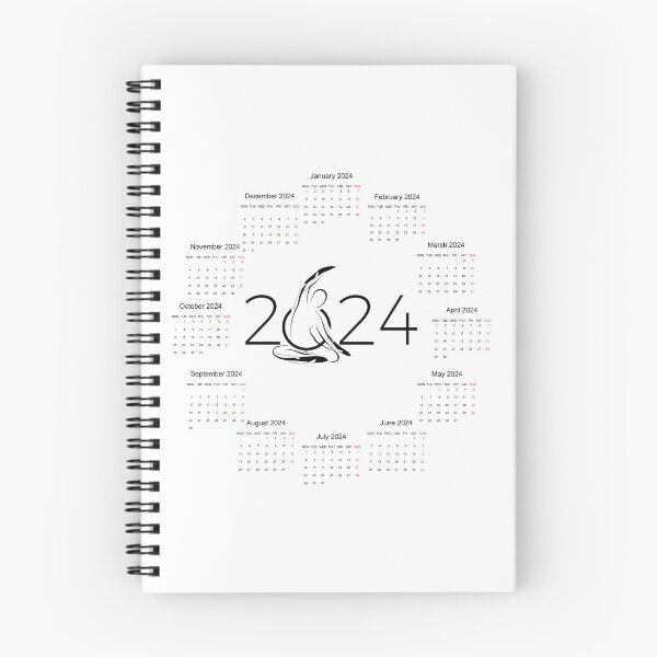 Item preview,  Round pilates calendar 2024 designed and sold by sashica.