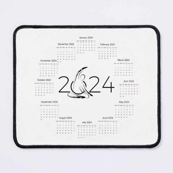 Item preview, Round pilates calendar 2024 designed and sold by sashica.