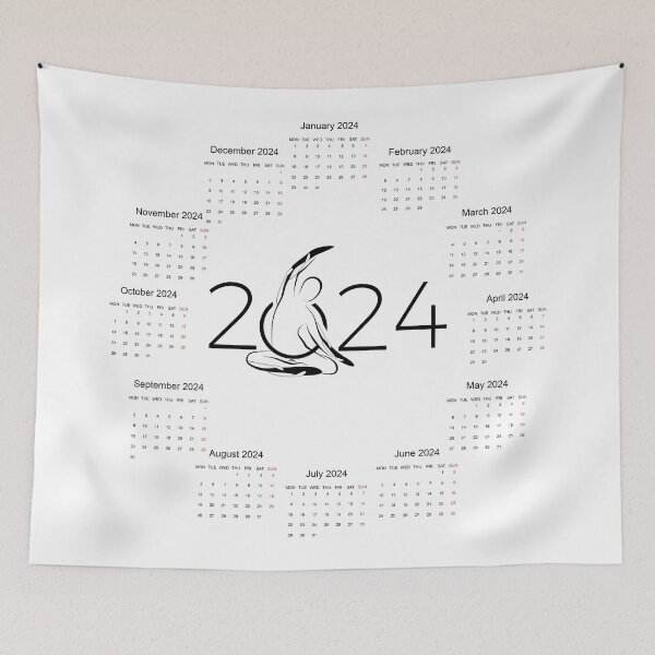 Item preview,  Round pilates calendar 2024 designed and sold by sashica.