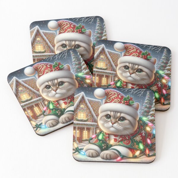 Item preview, Christmas Burmilla Cat In A Winter Wonderland designed and sold by ZenEverAI.