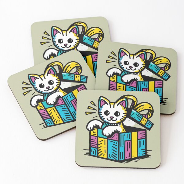 Item preview, Cat Christmas Gift Box Cat Cult Playful Cat designed and sold by sharon1210.