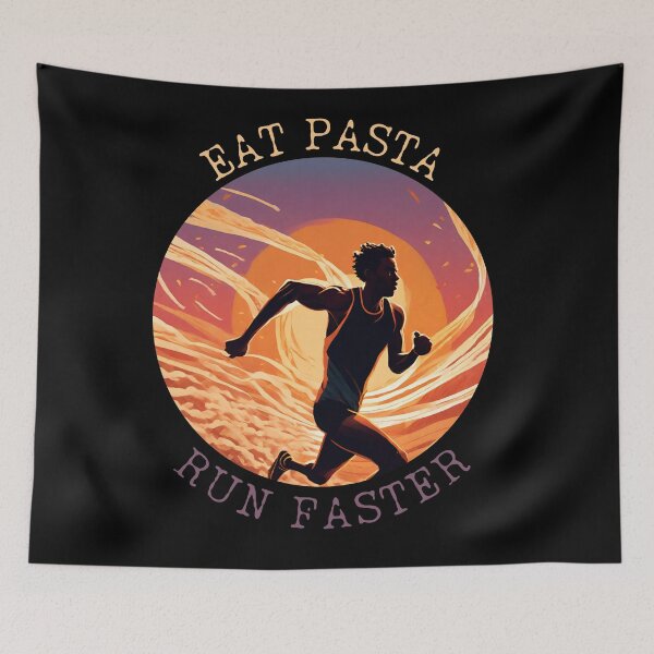 Item preview, Eat Pasta Run Faster - Quirky Carb-Powered Running Motivation designed and sold by ChicTrendz.