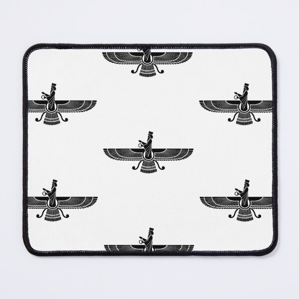 Item preview, Asho Farohar Fravashi Angel Protector Black White Parsi Irani Zoroastrian designed and sold by farzin.
