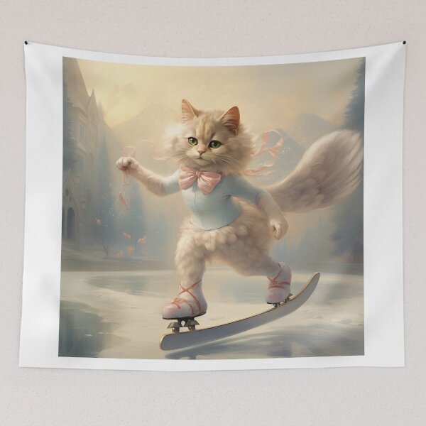 Item preview, Ice Skating Cat designed and sold by kaii572519.