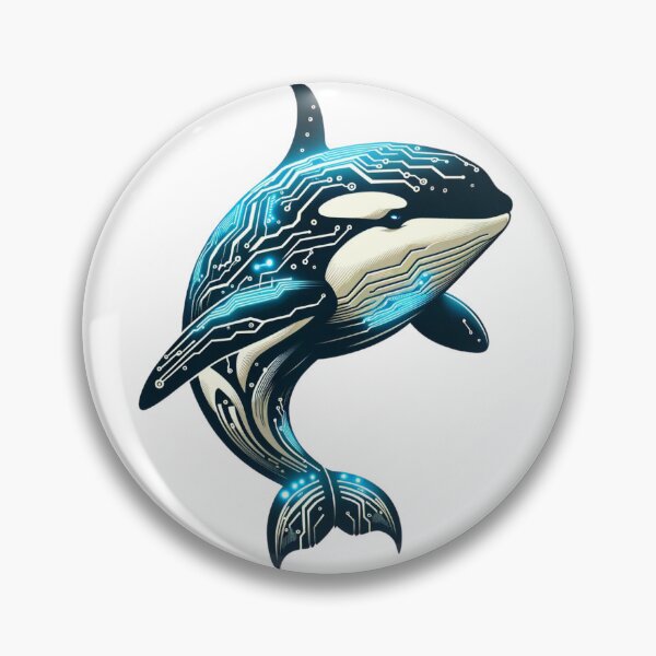 Item preview, Neon Navigator - Cyber Orca designed and sold by MrAI-Store.