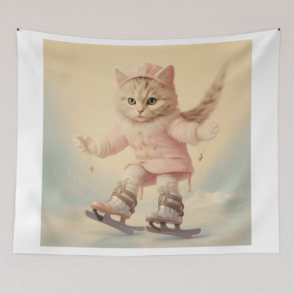 Item preview, Ice Skating Cat designed and sold by kaii572519.