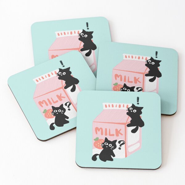 Item preview, Black Cats with Strawberry Milk Design designed and sold by CarefulCreation.
