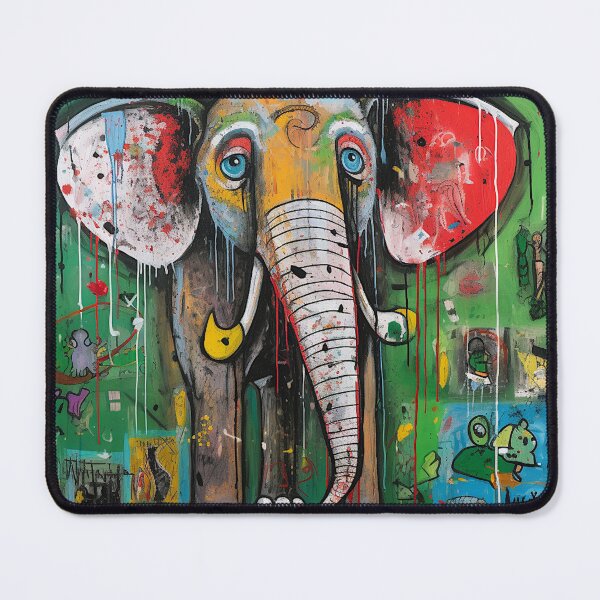 Item preview, A GREEN STREET ART PAINTED ELEPHANT designed and sold by infinitearte.