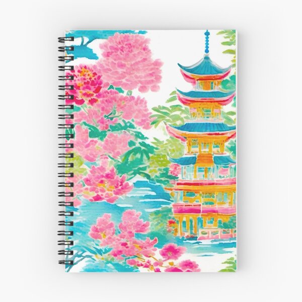 Item preview, Preppy, grandmillennial chinoiserie garden designed and sold by SophieClimaArt.