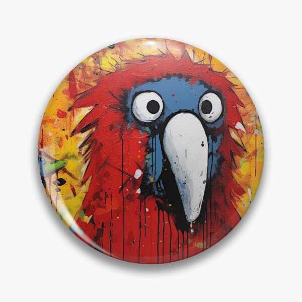 Item preview, A PAINTING OF A CRAZY PARROT designed and sold by infinitearte.