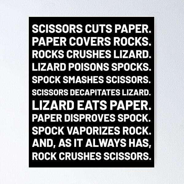 Item preview, Rock Paper Scissors Lizard Spock designed and sold by Tatus Brinal.