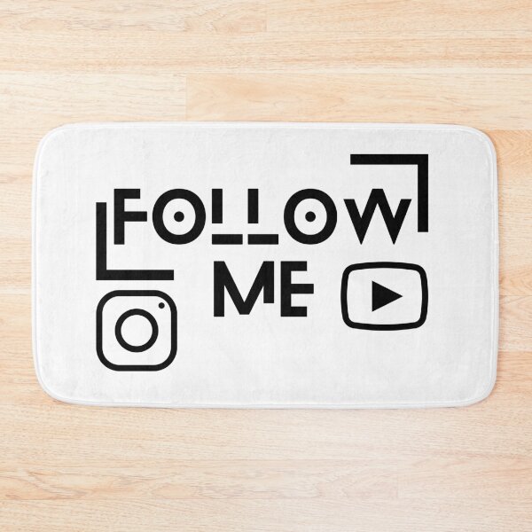 Item preview, Follow me on instagram and youtube design designed and sold by infinitearte.