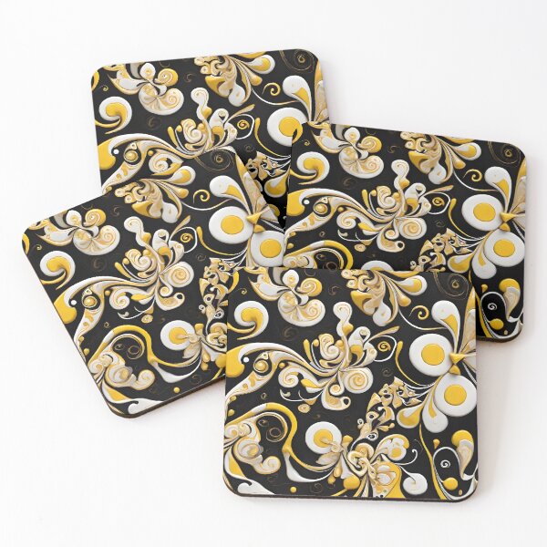 Item preview, White and Yellow Swirly Circles  designed and sold by ShePrompts.