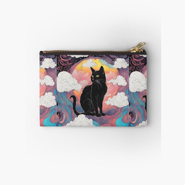 Item preview, Black Cat art retro vintage colorful sunset  designed and sold by Catophile.