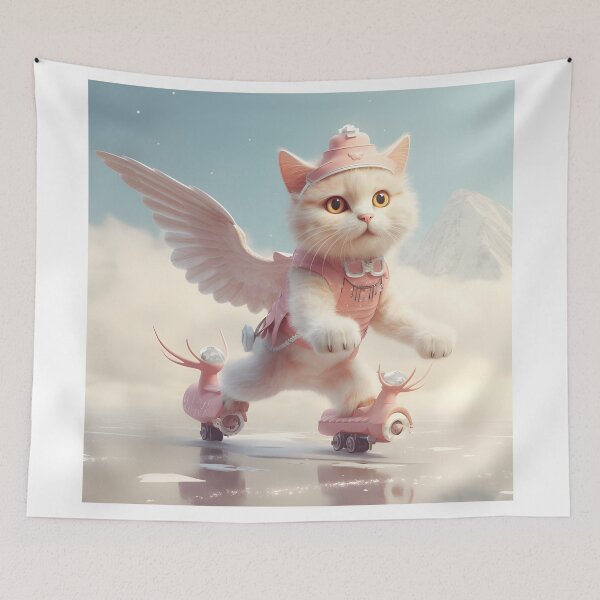 Item preview, Ice Skating Cat designed and sold by kaii572519.