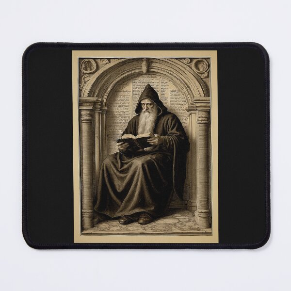 Item preview, Medieval wizard reading secret books designed and sold by erozzz.
