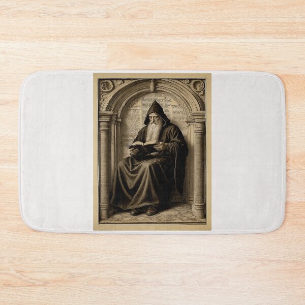 Item preview, Medieval wizard reading secret books designed and sold by erozzz.