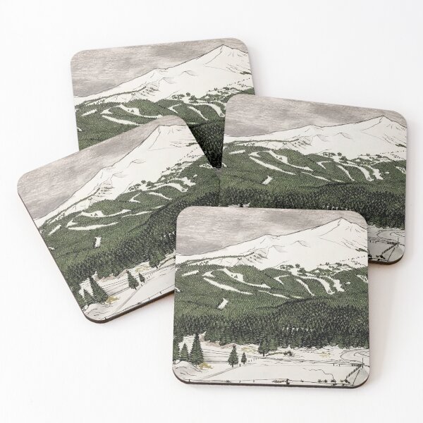 Artikelvorschau, Breckenridge-Skigebiet-Buntstift-Illustration entworfen und verkauft von CarefulCaptures.