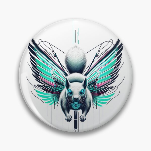 Item preview, Neon Glider - Cyber Flying Squirrel designed and sold by MrAI-Store.