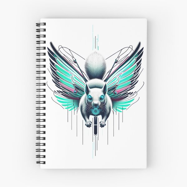 Item preview, Neon Glider - Cyber Flying Squirrel designed and sold by MrAI-Store.