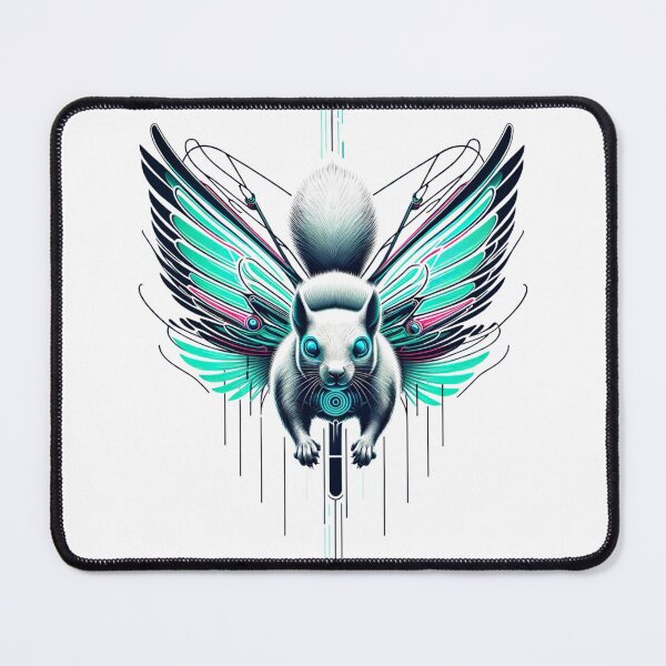 Item preview, Neon Glider - Cyber Flying Squirrel designed and sold by MrAI-Store.
