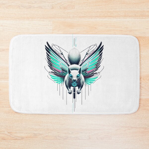 Item preview, Neon Glider - Cyber Flying Squirrel designed and sold by MrAI-Store.
