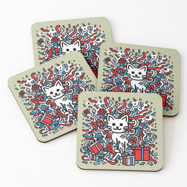 Item preview, Cat Unwrap Christmas Gift Playful Cat Lovely Cat Cult designed and sold by sharon1210.