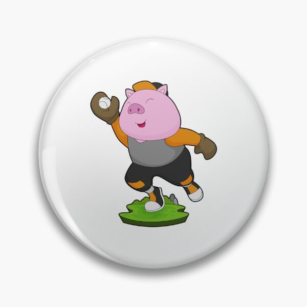 Item preview, Pig Baseball player Baseball Sports designed and sold by Snabdesign84.