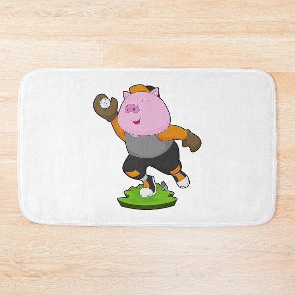 Item preview, Pig Baseball player Baseball Sports designed and sold by Snabdesign84.