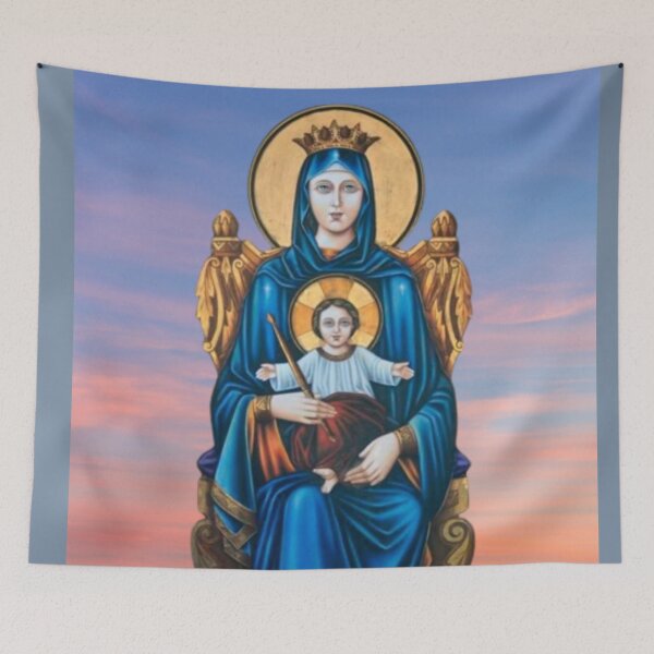 Item preview, Mother of God with child on royal throne designed and sold by JaroDesign2023.