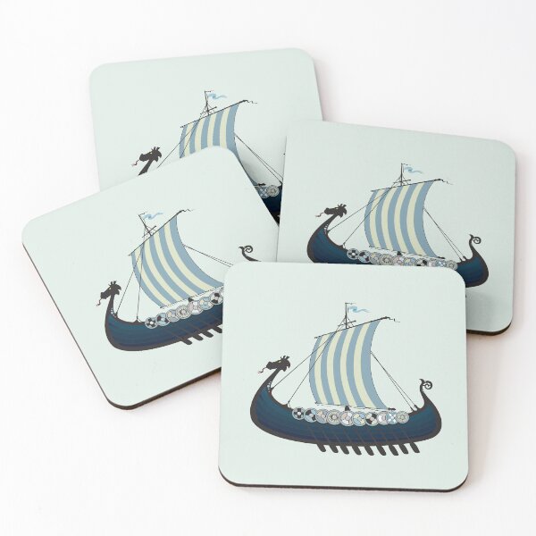 Item preview, Blue viking ship designed and sold by mangulica.